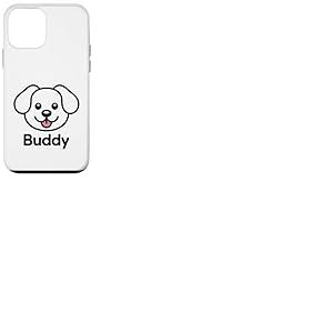 Buddy Dog Shirt Visage de Chiot Mignon Dessin au Trait Coque pour iPhone 12 Mini