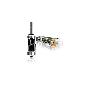 Fraiser fraise à affleurer à compression UP/DOWN avec roulement supérieur et inférieur - queue 8mm, hauteur de coupe 25,4mm – pour défonceuse verticale et affleureuse – bois et stratifiés