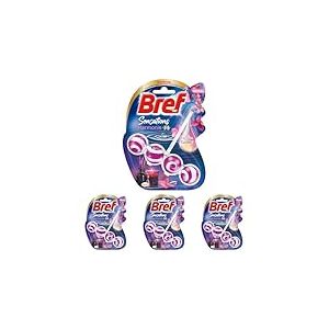 Bref WC - Sensations d'Harmonie - Avec des Huiles Essentielles - Bloc WC - Parfum WC - Formule Anti-Calcaire - Produit Nettoyant WC - Pour des Toilettes Propre & Brillante - Bloc 50g (Lot de 4)