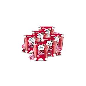 Glade Bougie Vegan Parfum Infusé Huiles Essentielles - Nouvelle Formule Sans Huile De Palme - Luscious Cherry & Peony - 1 Bougie - lot de 6