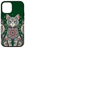 Mandala Mignon Chat Mandala Coque pour iPhone 12/12 Pro