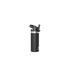 Super Sparrow Gourde Enfant Isotherme - 500ml - Paille Bouche Large Bouteille - sans BPA - SwivelSip Gourdes INOX - pour Sport, Voyages, L'école
