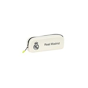 safta Real Madrid EQUIPACIÓN 25/26 Trousse carrée en Silicone, idéale pour Les Enfants d'âge Scolaire, Confortable et Polyvalente, qualité et résistance, 18,5 x 5,5 x 7,5 cm, Blanc, M, Décontracté