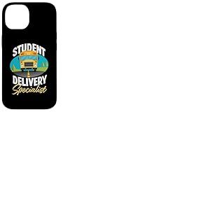Design amusant conducteur de bus scolaire jaune Coque pour iPhone 14