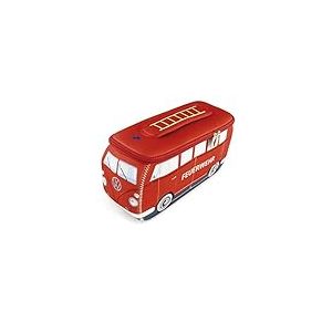 BRISA VW Collection - Volkswagen Néoprène Sac Universel de Maquillage, de Culture et de Voyage au Design T1 Bulli Bus (Pompiers/Rouge/Grand)