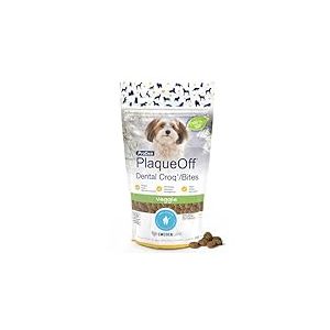 ProDen PlaqueOff Bouchées Dentaires pour Chiens – 60 g, Saveur Légumes, Élimine le Tartre et la Mauvaise Haleine, Nettoyant Dentaire et Anti-Tartre 100 % Naturel, Améliore la Santé Buccale Générale
