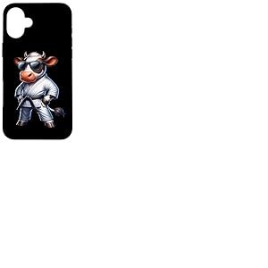 Vache Karate Cool Avec Ceinture Noire Coque pour iPhone 16 Plus