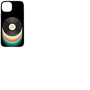 Disque Vinyle Rainbow Flow Art | Tourne-Disque de Musique r&eacute;tro Coque pour iPhone 15 Plus
