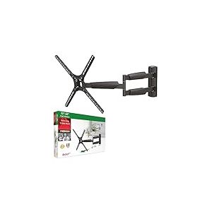 Barkan Longueur 76cm Support TV Mural pour écrans 13-65 Pouces, Inclinable et orientable, Mouvement Complet, Poids Max. 36Kg, Extra Extensible, pour LED OLED LCD, Max. VESA 400x400