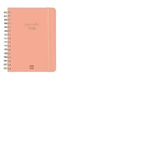Finocam Agenda &agrave; spirale 2026 1 jour par page | janvier &agrave; d&eacute;cembre (12 mois) | Agenda annuel 2026 avec &eacute;lastique | Spirale double couverture rigide, corail, catalan