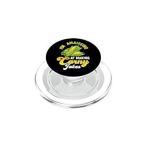 des Jeux de Mots Idiots sur Le ma&iuml;s Que J'adore Faire des blagues banales PopSockets PopGrip pour MagSafe