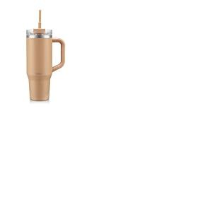 Bodum TRAVEL MUG Mug de voyage isotherme en inox avec paille et poignée, 1.2 l, Iced Vanilla Latte