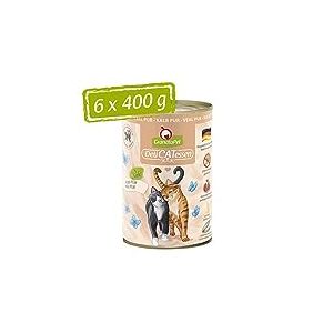 GranataPet Delicatessen - Lot de 6 boîtes de 400 g de Nourriture Humide pour Chats - sans céréales et sans Sucre ajoutés - À Haute teneur en Viande et huiles de qualité supérieure