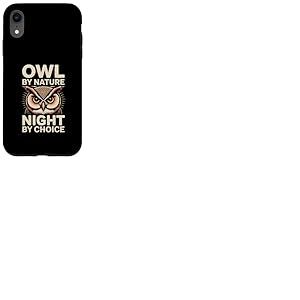 Hibou by Nature Night by Choice Hibou Nocturnal Nature Coque pour iPhone XR