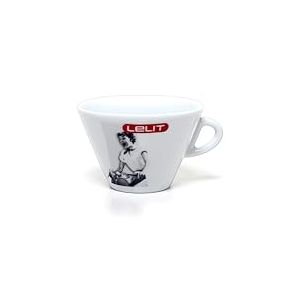 Lelit Tasses &agrave; Caffe Latte en Porcelaine avec Soucoupe - PL303-6 Pi&egrave;ces - Blanc