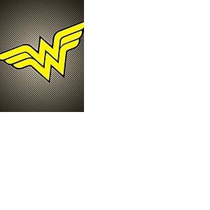 DC Comics (Wonder Woman Symbol Toile Imprimée, Multicolore, 60 x 80 cm