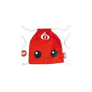 FABA - Sac à Dos, Sac en Coton, Sac pour conteurs d’histoires FABA, Fermeture pratique et sécurisée avec double Cordons, Couleur Rouge