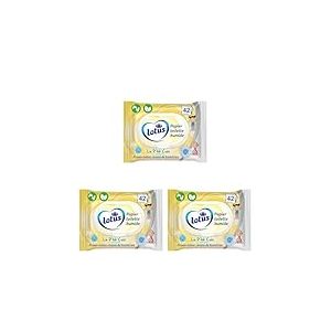 Lotus Papier Toilette Humide Le P'tit Coin - Sans colorant, ni parfum - Fibres FSC 100% d&rsquo;origine naturelle - Pour les enfants - 42 unit&eacute;s (Lot de 3)
