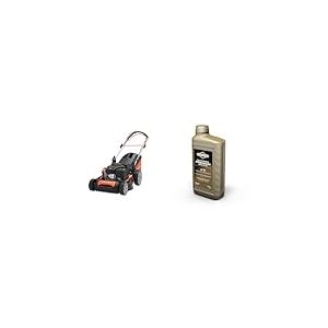Yard Force Tondeuse à Gazon Thermique Tractée avec Moteur Briggs & Stratton 475IS Series 140cc GM B46E & Huile de Moteur 4 Temps synthétique Longue durée Briggs & Stratton 100007S 5W30, 1,0 Litre