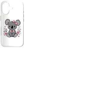Koala Mignon Kawaii Koala Ours Rose n&oelig;ud Fleurs Coque pour iPhone 17