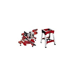 Einhell Scie à onglet radiale TC-SM 216 (1600 W, table pivotante à réglage rapide, blocage d’arbre «Spindle-Lock», avec lame aux carbures de tungstène) VERSION KIT avec Piètement Universel