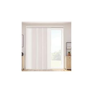 VEVOR Store à Panneaux sur Rail Extensible 116-218 cm de Largeur, Panneau Japonais Vertical Ajustable jusqu'à 243 cm de Hauteur, pour Portes Coulissantes, Séparation de Pièce, Fenêtres, Marron Clair