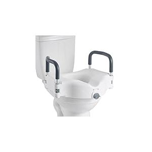 VEVOR Rehausseur de Toilette avec Accoudoirs, R&eacute;hausse WC Charge 136,1 kg, Si&egrave;ge de Toilette Sur&eacute;lev&eacute; Hauteur de Levage 12,7 cm, Poign&eacute;es Rembourr&eacute;es, Personnes &Acirc;g&eacute;es Handicap&eacute;s Patients Enceintes