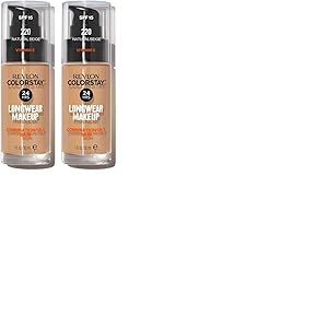 Revlon ColorStay - Fond de teint Longue Tenue 24H - Maquillage Teint et Soin Peaux Mixtes &agrave; Grasses - Formule Nourrissante et Protectrice &agrave; Base de Vitamine E - SPF 15-30 ml - N220 Natural Beige