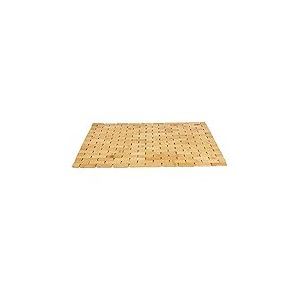 Mind Reader Bath, Shower, Bathtub Mat, Bathroom Accessory Tapis de Bain de Luxe Enroulable en Bambou, 60 x 41 x 1 cm (L x l x H), Marron, 60 x 17 cm (Rectangular)