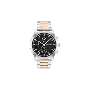 Calvin Klein Montre Analogique Multifunction &agrave; Quartz pour Homme avec Bracelet en Acier Inoxydable &agrave; Deux Coloris - 25200210