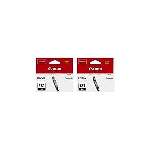 Canon CLI-581 BK Cartouche Noire Photo (Emballage Carton) (Lot de 2)