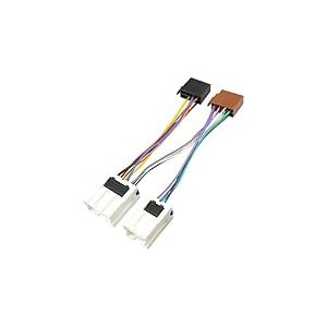 Jayubien Faisceau de c&acirc;blage radio ISO pour Nissan st&eacute;r&eacute;o adaptateur de fil 1995-2008, compatible avec connecteur radio Infiniti 1990-2008, prise st&eacute;r&eacute;o de voiture 10 broches/6 broches