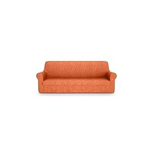 PETTI Artigiani Italiani - Housses de Canap&eacute;, Housse de Canap&eacute; Extensible, Housse de Fauteuil, Housse Canap&eacute; 4 Places, Protection Canap&eacute;, Orange