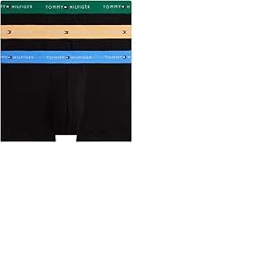 Tommy Hilfiger Boxers Lot de 3 Homme avec Ceinture à Motif Logo, Multicolore (Brl Orng/Blu Spel/Nouv Grn), XXL