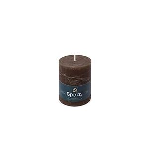 Spaas Bougie Pilier Rustique 80/110 mm 65h - brun foncé