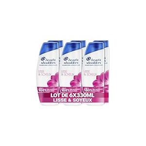 Head & Shoulders Lisse & Soyeux Shampoing Antipelliculaire 1 x 330 ml, Usage Quotidien, Jusqu'&agrave; 100% des Pellicules &Eacute;limin&eacute;es, Cliniquement Prouv&eacute;, tous Types de Cheveux et de Cuir Chevelu