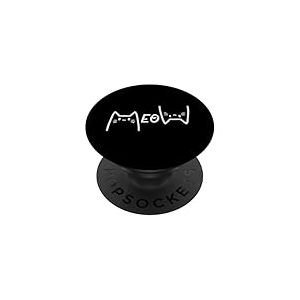 Amoureux des Chats Miaou Lover Funny Cute Cat Kitten Kitty Meow PopSockets PopGrip Adhésif
