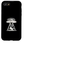 Enl&egrave;vement de Chat Spatial - UFO Alien Tracteur Faisceau Chat Coque pour iPhone SE (2020) / 7/8