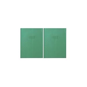 Calligraphe 71305AMZC Un Prot&egrave;ge-Cahier Grain Madras Vert - 24x32 cm - 22/100&egrave;me avec Porte-&Eacute;tiquette et Marque-Pages - PVC Opaque (Lot de 2)