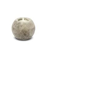 Himalaya Sel Dreams Cristal Photophore Rond, Grey Line, Cristal de sel, Gris, 9 x 9 x 8 cm