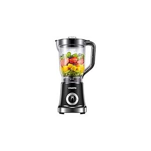 VINATO Blender Mixer électrique, Blender et Smoothie Mixer 1.8L Mixing jug, avec 4 lames en acier inoxydable pour les shakes, le broyage des glaces et les fruits surgelés