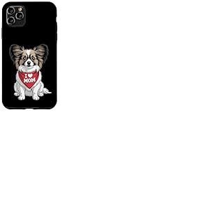 I Love Mom Papillon Dog Lover Fête des Mères Coque pour iPhone 11 Pro Max