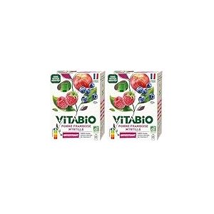 VITABIO - Gourdes Pomme Framboise Myrtille - ANTIOXYDANT - 4x100g - BIO (Lot de 2)
