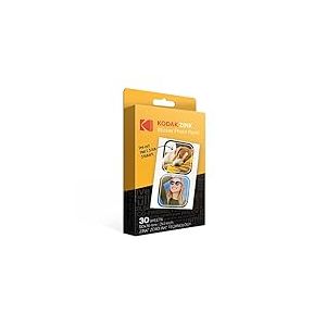 KODAK 2"x3" Premium Zink Papier Photo Autocollant prédécoupé (30 Feuilles) Compatible avec Tous Les Produits d'impression instantanée 2x3 - sauf Printomatic, Blanc