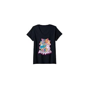 Femme Popples Group Shot T-Shirt avec Col en V