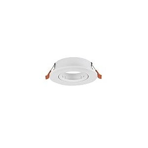 Eglo Spot encastr&eacute; Barranco, lampe &agrave; encastrer orientable, luminaire encastrable rond, sans ampoule, &eacute;clairage de plafond en plastique blanc, douille GU10, &Oslash; 9 cm