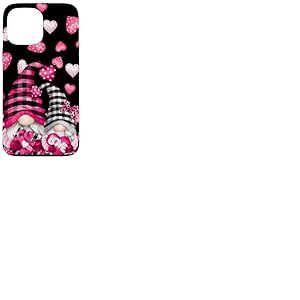Pink Buffalo Plaid Valentines GNOME Cute Love Heart Coque pour iPhone 13 Pro Max