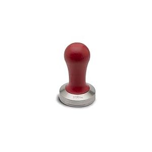 Lelit Tamper à Café pour Filtre Lelit57 - Poignée en Bois Rouge - PLA471R - Argent/Bois Rouge