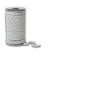 IPEA Fil Plomb&eacute; pour Rideaux &ndash; Super Lourd 200 G/MT - Made in Italy - 3 m&egrave;tres &ndash; Corde Plomb&eacute;e pour Rideaux, Tissus, Moustiquaires &ndash; Tresse de Plomb &ndash; Poids de Lestage &ndash; Couleur Blanc
