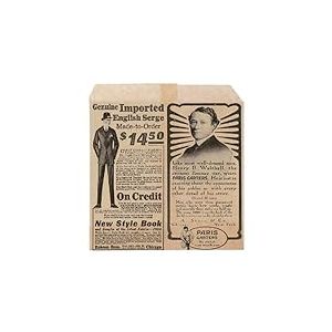 1000 unité - Sachets Frites 'Times' 34 G/M2 12X12 Cm Naturel Parch.Ingraissable